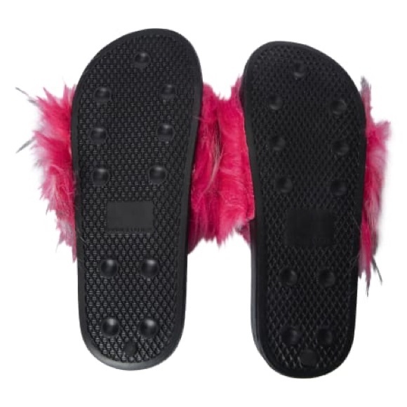 Ladies : Pink Faux Fur Sandal Slides | Size 8 | NWT - Picture 6 of 6